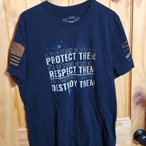 Grunt Style Black Graphic Tee - Protect Respect Destroy